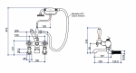 Смеситель для ванны Burlington CL17A-QT хром/ручки белые