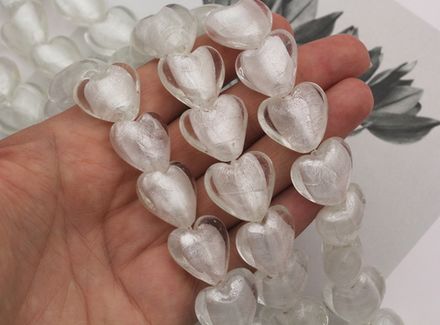 Бусина "Сердце" 20,5мм, стекло (1шт)