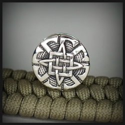 Бусина - вставка для браслета "Громовик" , мельхиор