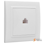 Минск Розетка RJ-45 1-местная СП белая EKF Basic