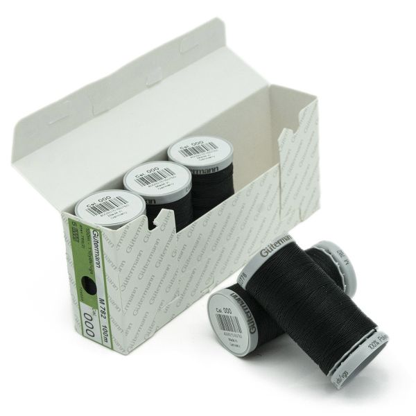 Нитки суперкрепкие Gutermann Extra Strong M782 №40 (100 метров), 5 кат. | _000 черный