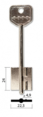 Заготовка сувальдного ключа 10722 СЕНАТ 4 Сувальдный ключ SEN4D