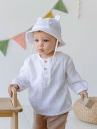 Рубашка муслиновая "Сахар" 0+