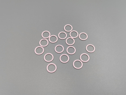 Кольца, 12 мм, Arta-F, металл, цветок миндаля (нежно-розовый) (Арт: KO/12-189), шт