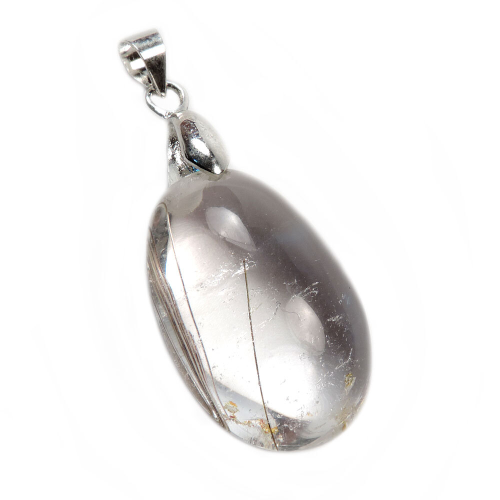 Кулон "Капля" кварц-волосатик