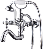 Смеситель для ванны GZ09135 двухвентильный латунный хром