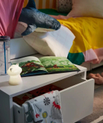 Ящик для каркаса кровати - IKEA SLÄKT/SLAKT/СЛАКТ ИКЕА, 35х62х62 см, белый