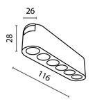 Трековый светильник Technical TR082-1-6W3K-M-B