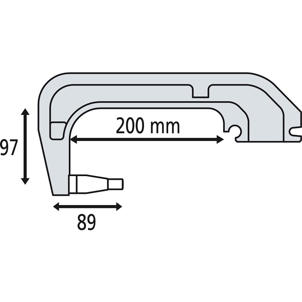 Плечо типа С (С1): C clamp для INVERTER 200х97мм, GYS (Франция)