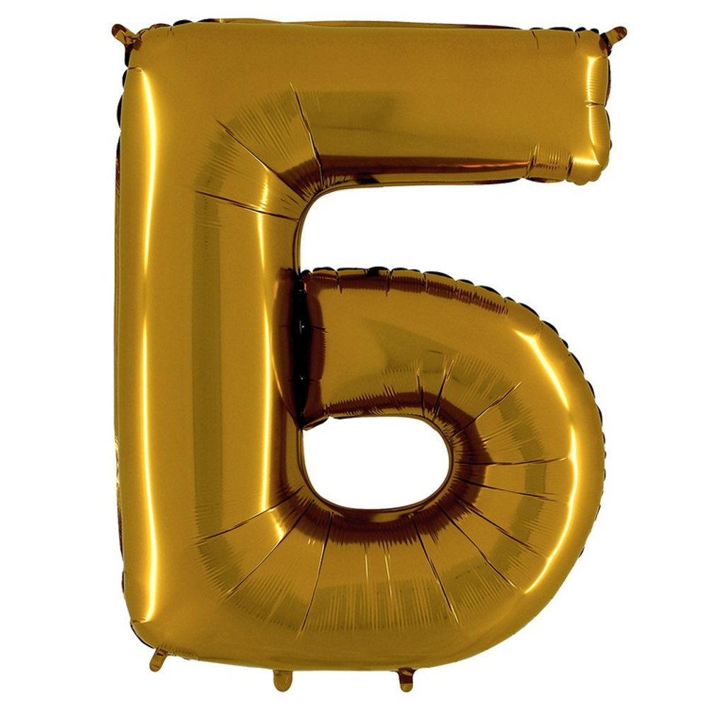Шар фольгированный Буква Б 101,6 см (Золотой)
