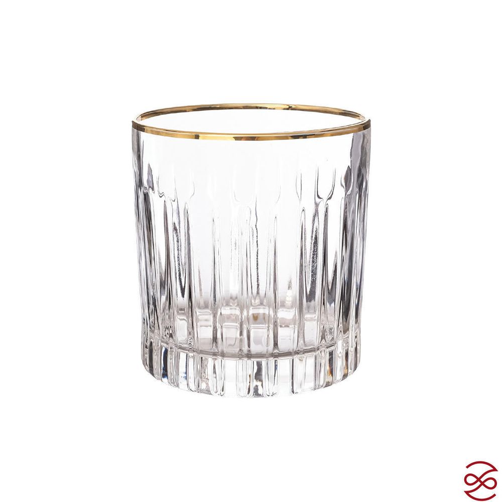 Набор стканов для виски AS Crystal Timeless золотая полоса 360 мл (6 шт)