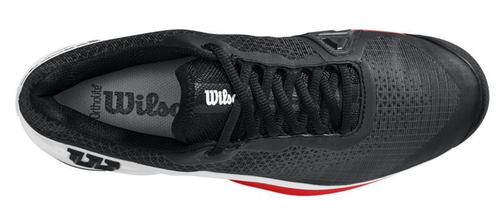 Мужские кроссовки теннисные Wilson Rush Pro 4.0 Clay M - black/white/poppy red