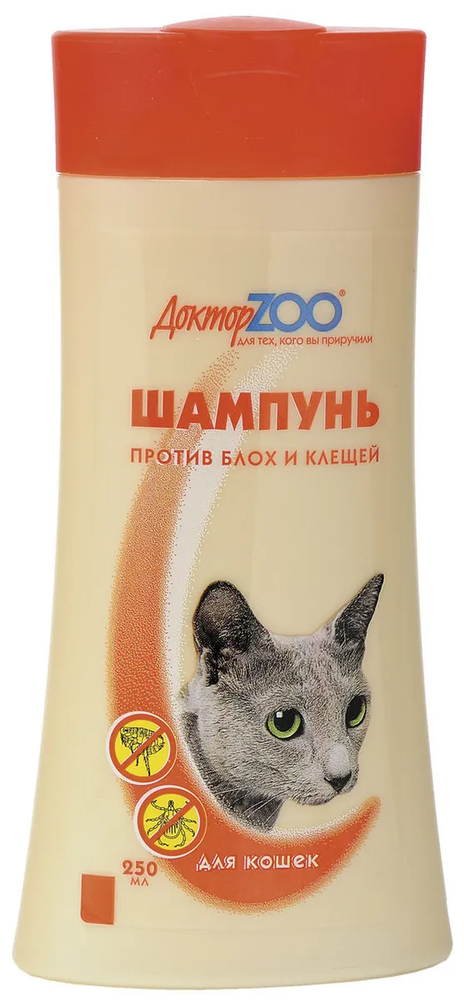 Шампунь для кошек против блох и клещей ДокторZOO