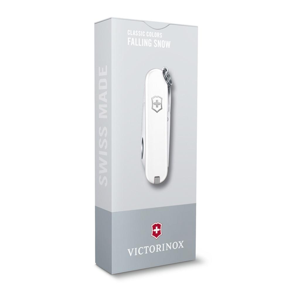 Нож-брелок Victorinox Classic SD Colors, 58 мм, 7 функций, "Falling Snow"