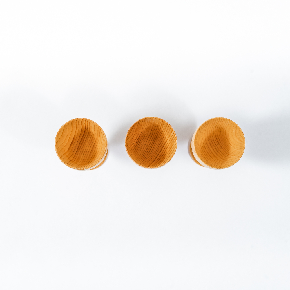 Набор деревянных рюмок (стопок) из дерева сибирский кедр RN5