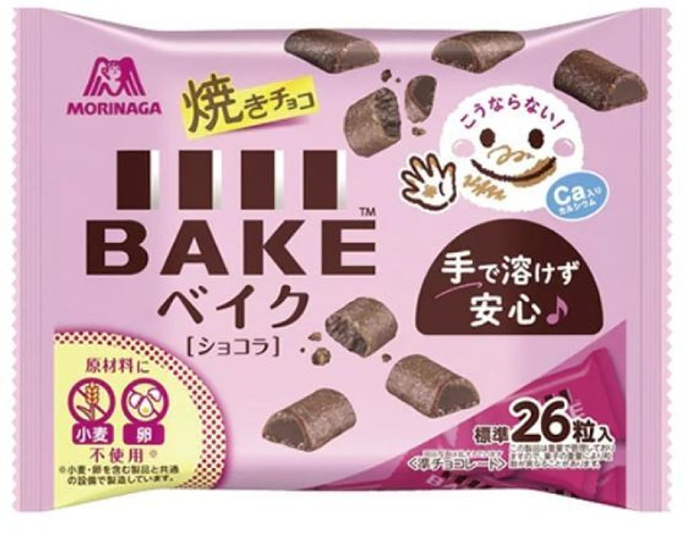Шоколад BAKE с хрустящей корочкой Morinaga, 101г