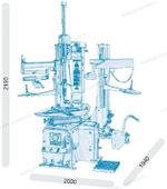 Шиномонтажный станок топ уровня Giuliano S234 с умным устройством отжима и двумя третьими руками