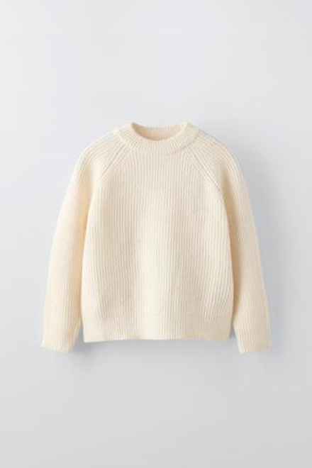 ZARA ТРИКОТАЖНЫЙ СВИТЕР, ЭКРЮ
