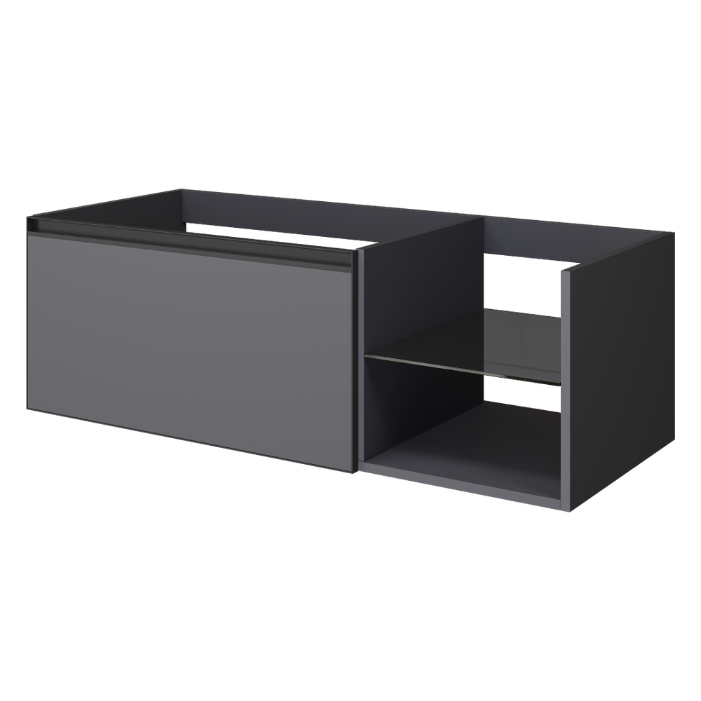 Armadi Art QUATRO 6 120см (80+40) тумба ANTHRACITE профиль ANTHRACITE