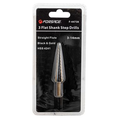 Сверло ступенчатое HSS4241(3-14мм) в блистере Forsage F-44738
