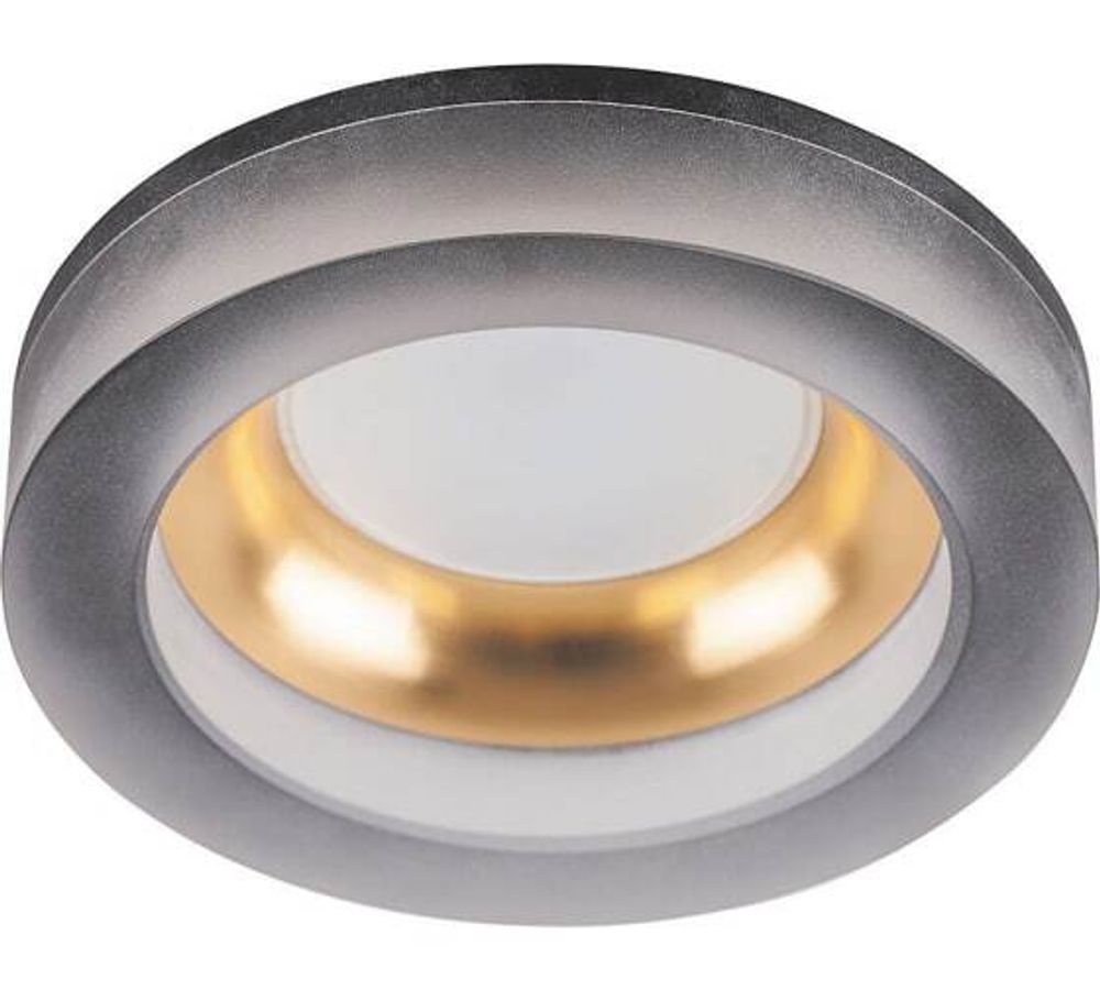 Спот Feron MR16 G5.3 матовый черный, золото DL2541 32636