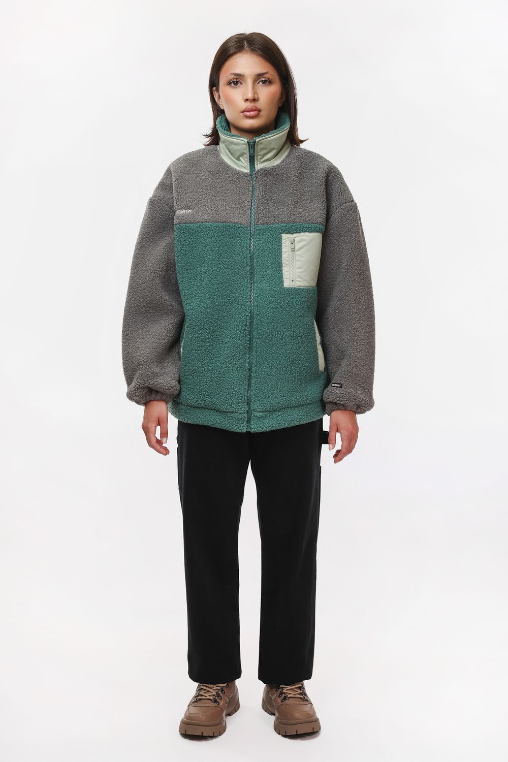 Купить Куртка Ymkashix Furry HTF серая/изумрудная Куртка Ymkashix Furry HTF серая/изумрудная