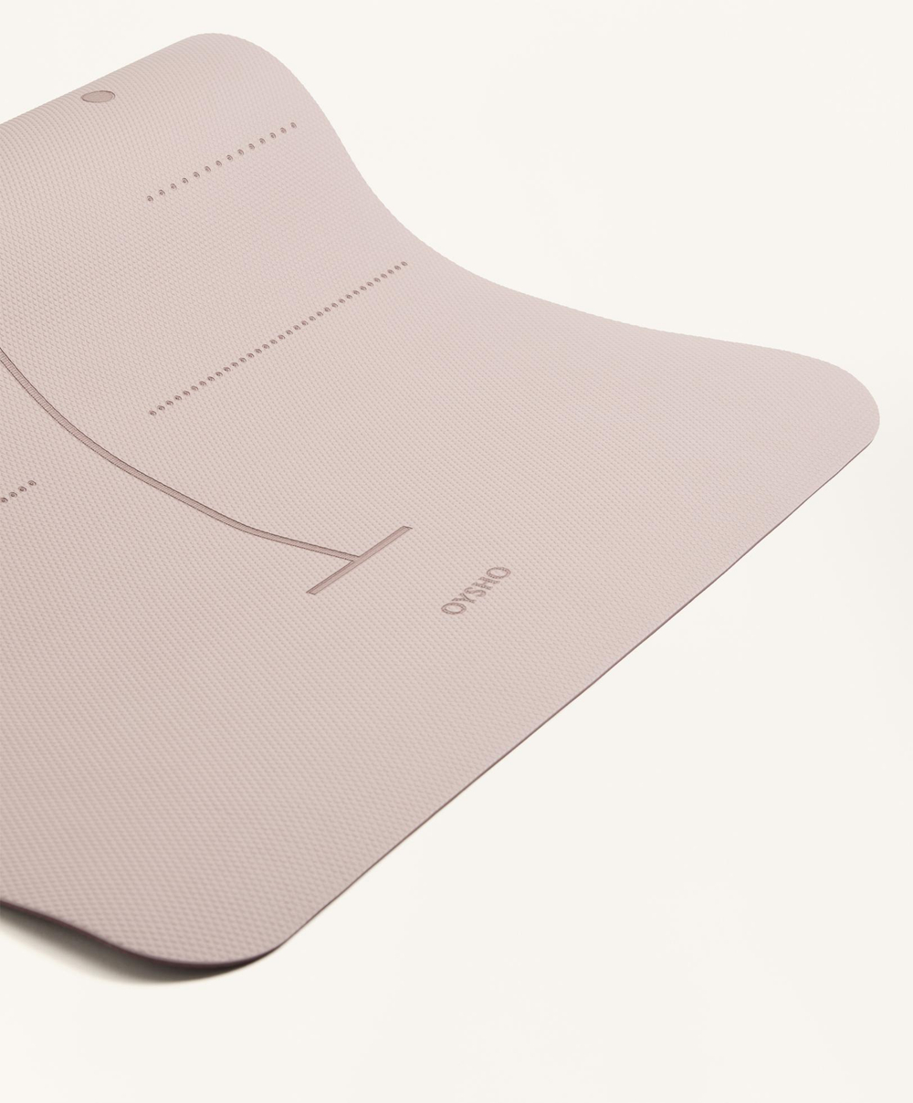 OYSHO Коврик для йоги толщиной 5 мм, бежево-розовый
