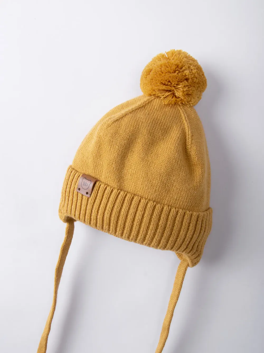 Шапка хлопковая однослойная на подкладе "Горчица" 0+