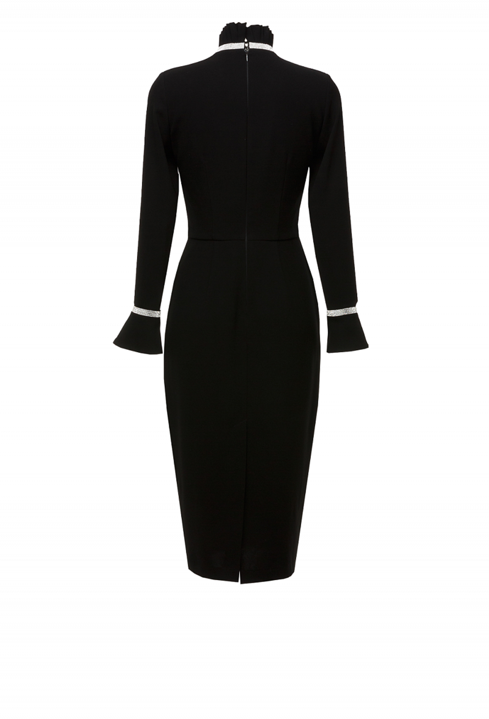 Платье-футляр чёрное с кристаллами "Swarovski" 48 -19SS