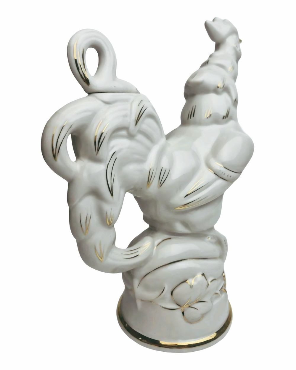 Штоф (Графин) "Петух" (ГФЗ) с дефектом крышки