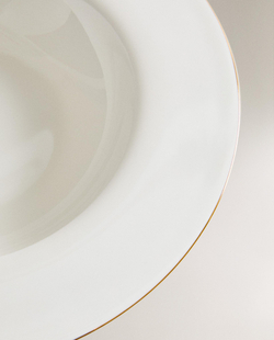 Zara Home тарелка глубокая из костяного фарфора, цвет золотой, 23 см