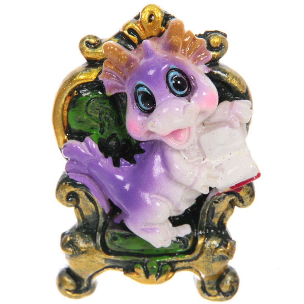 Магнит «Дракоша на кресле» 6*4 см, микс