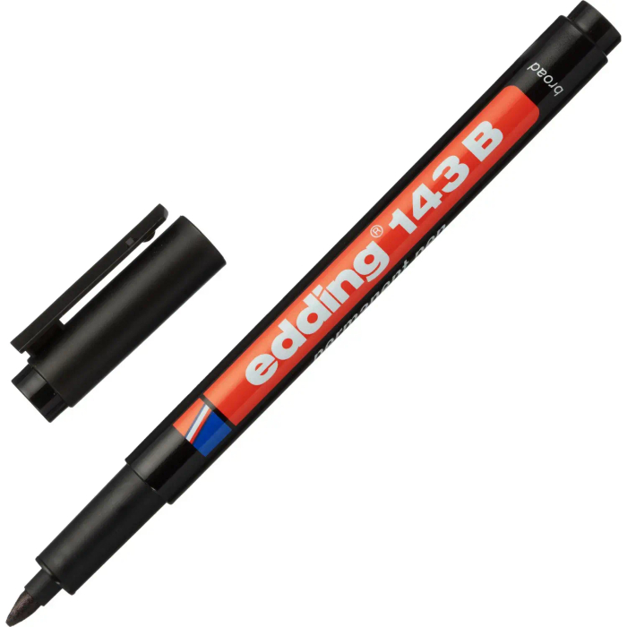 Маркер для глянц.поверх. EDDING E-143/1 B черный 1-3мм перманент