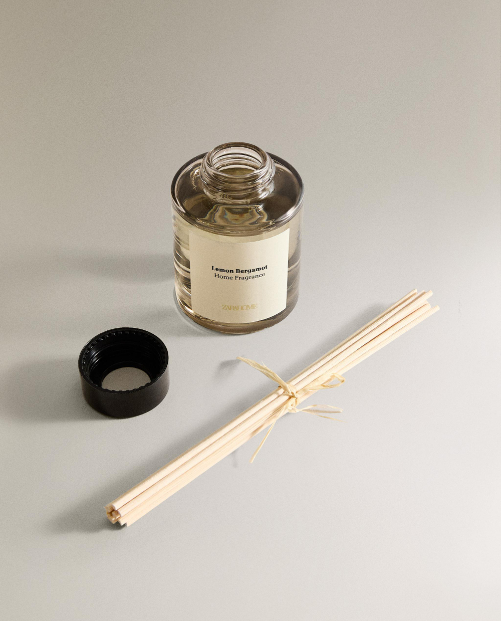 Zara Home Аромадиффузор Lemon Bergamot 100 мл, тростниковые палочки микадо, аромат свежий цитрусовый, Горчичный