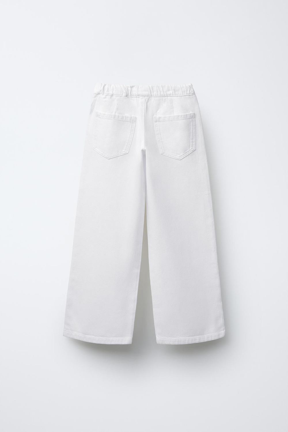 ZARA ДЖИНСЫ С ШИРОКИМИ ШТАНИНАМИ, БЕЛЫЙ