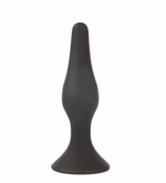 Чёрная анальная пробка Sex Expert - 11 см. (Цвет: черный)