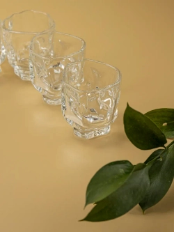 Набор изогнутых шотов для виски, 60 мл, 6 шт. прозрачные