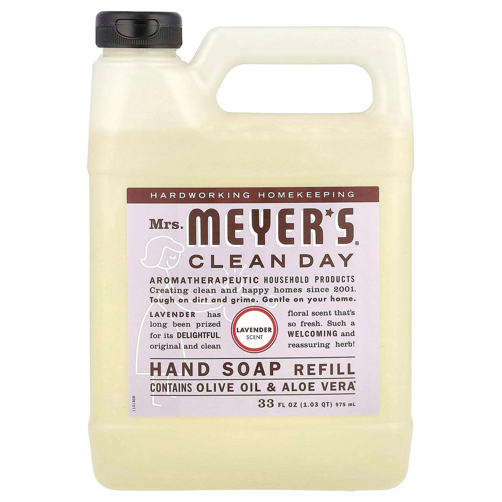 Mrs. Meyers Clean Day, запасной блок мыла для рук, лаванда, 975 мл (33 жидк. унции)