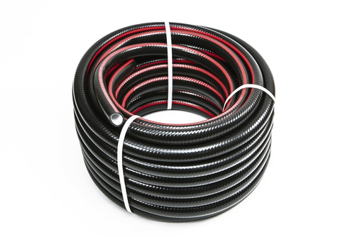 Шланг 3/4" 25 м, поливочный армированный мягкий 5-ти слойн. 3,0мм, черный, ПВХ, "Поток 50", 66-3-825