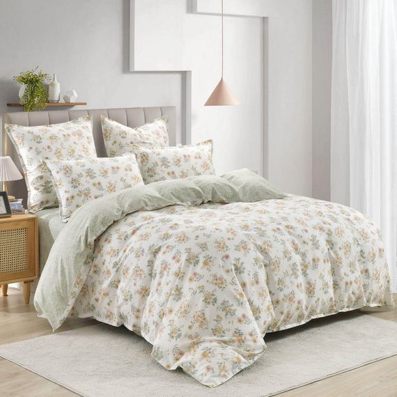 Дебора (шалфей) КПБ сатин 7Е