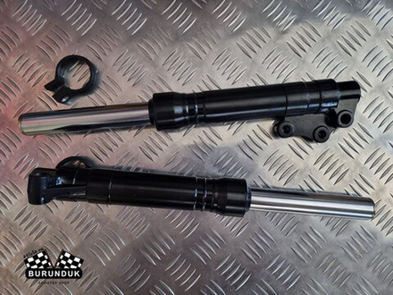 АМОРТИЗАТОРЫ ПЕРЕДНИЕ [ПЕРЬЯ] 370 мм YAMAHA JOG50 (дисковые тормоза)