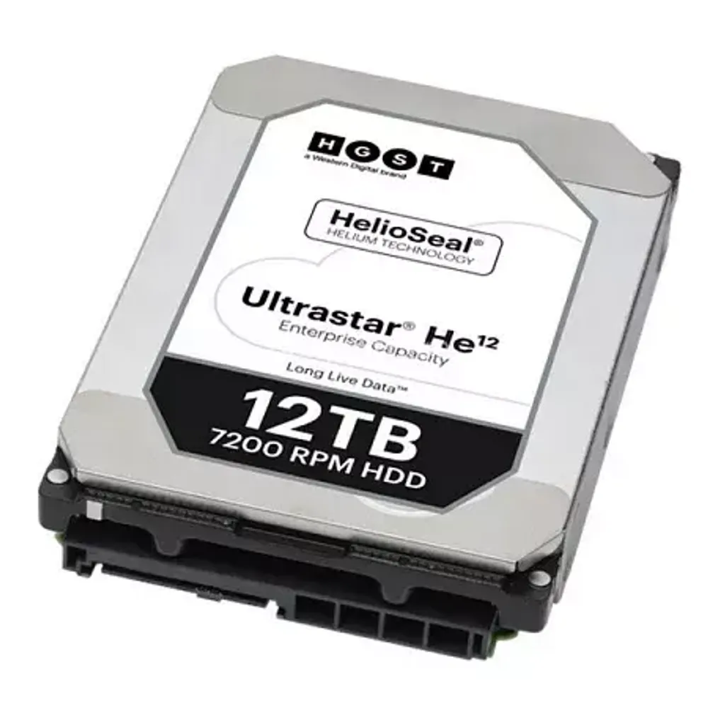 Western Digital Ultrastar DC HDD Server HE12 (3.5’’, 12TB, 256MB, 7200 RPM, SAS 12Gb/s, 512E SE) SKU: 0F29532