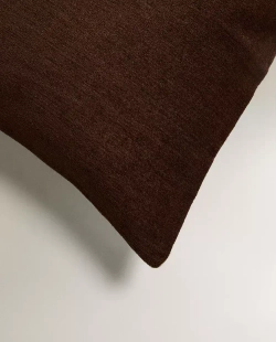 ZARA HOME НАВОЛОЧКА ДЛЯ ДЕКОРАТИВНОЙ ПОДУШКИ ИЗ БАРХАТА, КОРИЧНЕВЫЙ