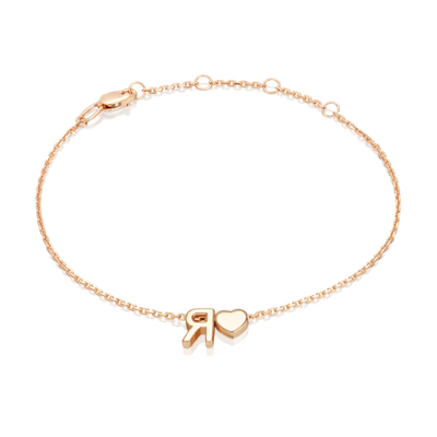 Браслет «Буква Я» из красного золота