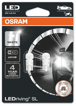 Автомобильные светодиодные лампы W5W OSRAM 2825DWP-02B 6000K (2 шт.)