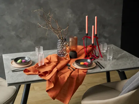 Раскладной обеденный стол Bronte керамика 160-240