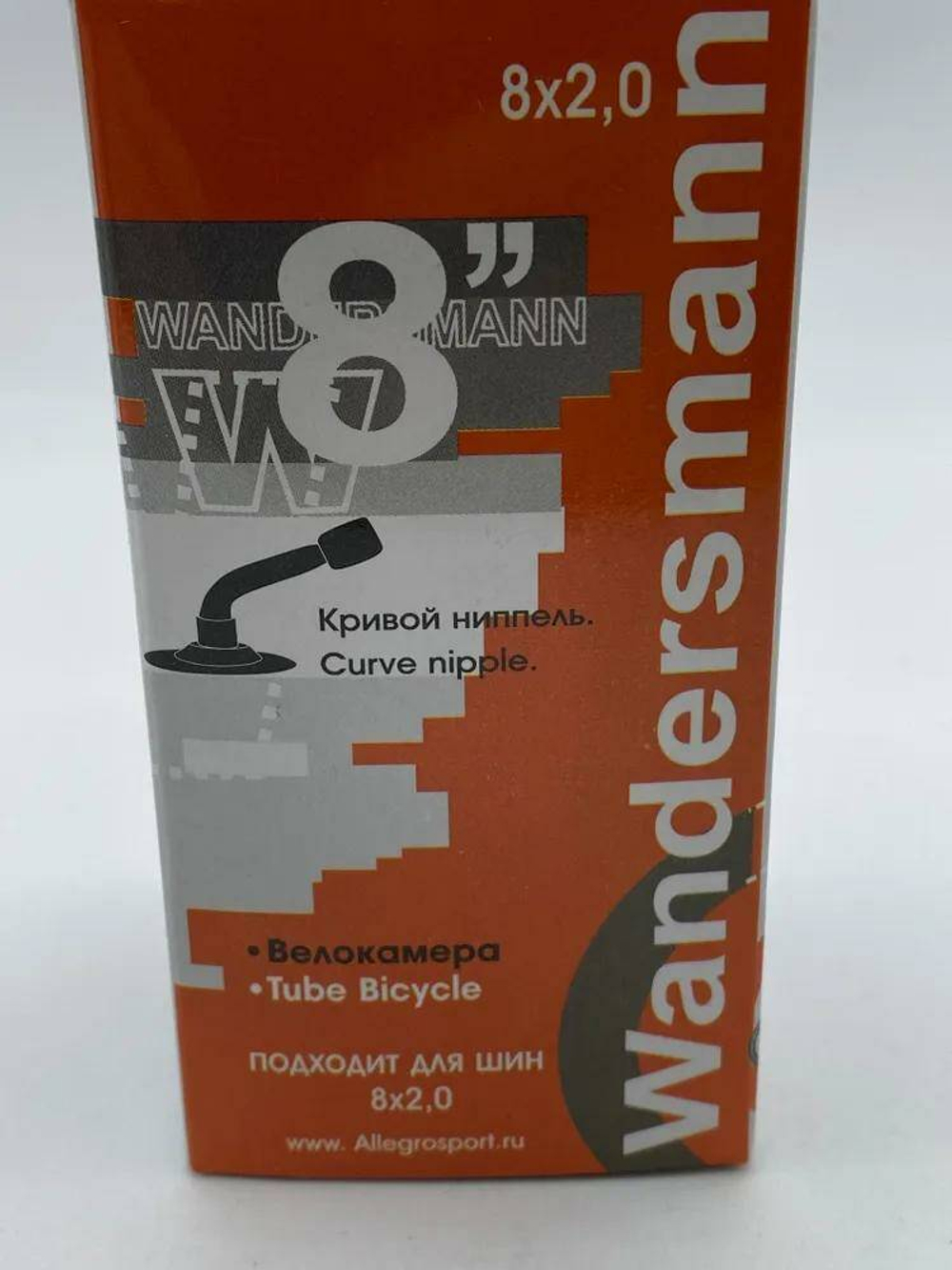 Камера вело колясочная 8х2 кривой ниппель