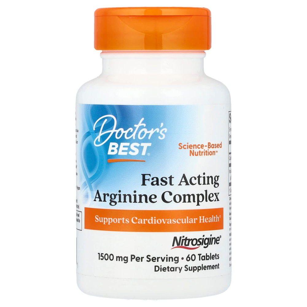 Doctor's Best, комплекс с аргинином быстрого действия, 60 таблеток