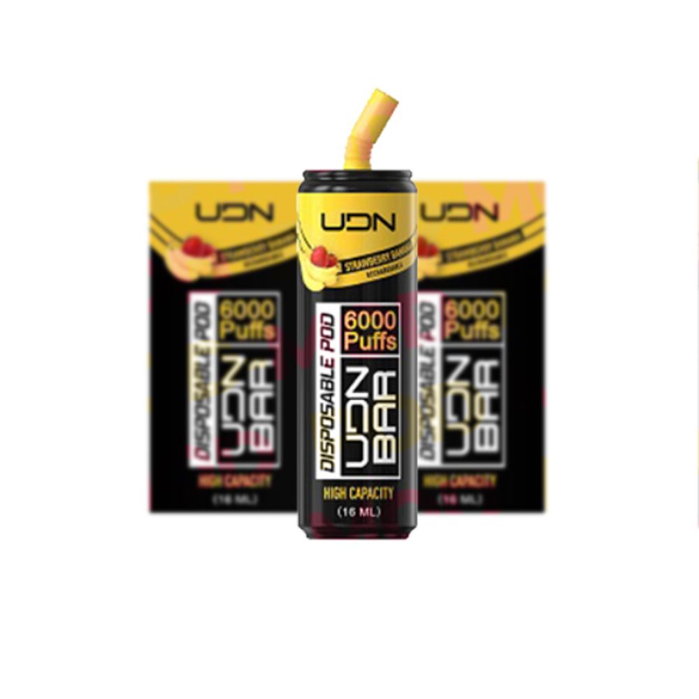 Одноразовая электронная сигарета UDN BAR - Strawberry Banana (6000 затяжек) Одноразовая электронная сигарета UDN BAR - Strawberry Banana (6000 затяжек)
