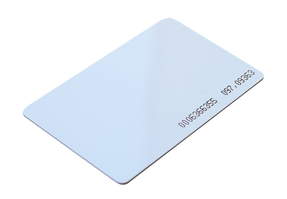 Бесконтактная тонкая RFID карта доступа MIFARE 1K ISO (13.56 МГц) с номером